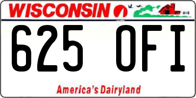 WI license plate 625OFI