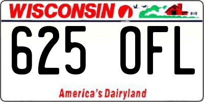 WI license plate 625OFL
