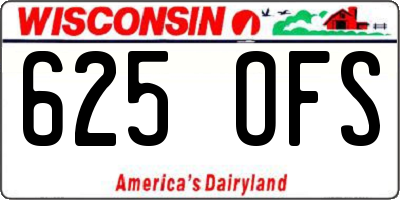 WI license plate 625OFS