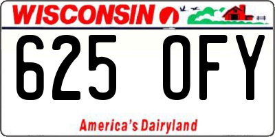 WI license plate 625OFY