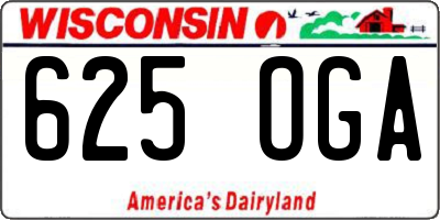WI license plate 625OGA