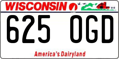 WI license plate 625OGD