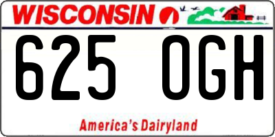 WI license plate 625OGH