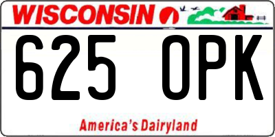WI license plate 625OPK