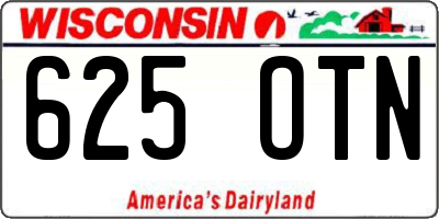 WI license plate 625OTN