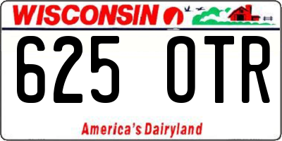 WI license plate 625OTR