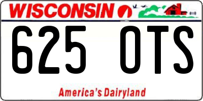 WI license plate 625OTS