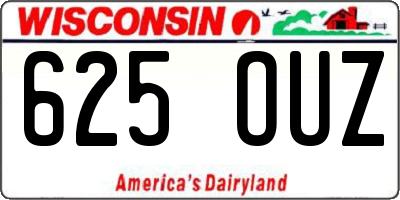 WI license plate 625OUZ