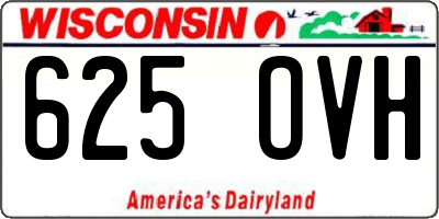 WI license plate 625OVH