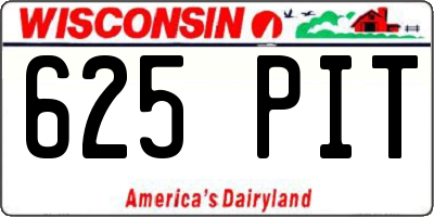 WI license plate 625PIT