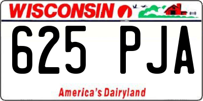 WI license plate 625PJA