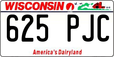 WI license plate 625PJC