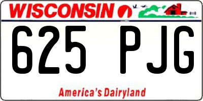 WI license plate 625PJG