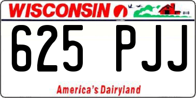 WI license plate 625PJJ