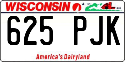 WI license plate 625PJK
