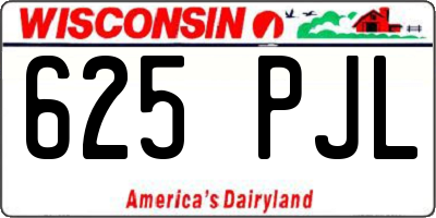 WI license plate 625PJL