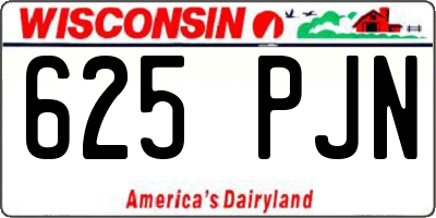 WI license plate 625PJN