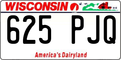 WI license plate 625PJQ