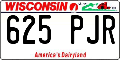 WI license plate 625PJR