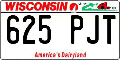 WI license plate 625PJT