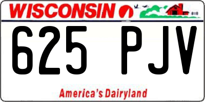 WI license plate 625PJV