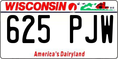 WI license plate 625PJW