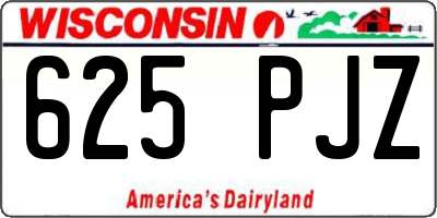 WI license plate 625PJZ
