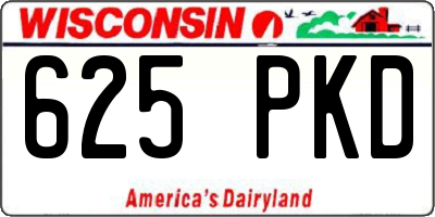 WI license plate 625PKD