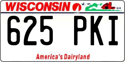 WI license plate 625PKI