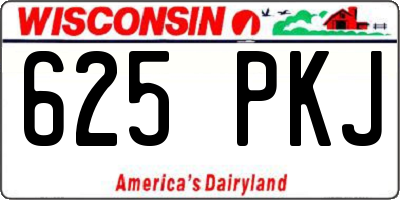 WI license plate 625PKJ