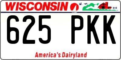 WI license plate 625PKK