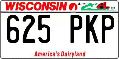 WI license plate 625PKP
