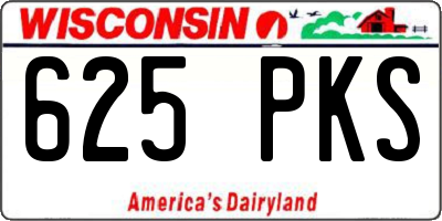 WI license plate 625PKS