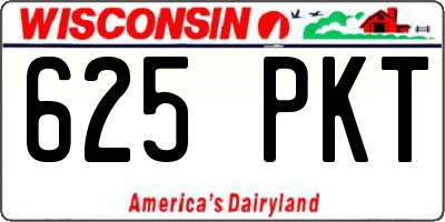 WI license plate 625PKT