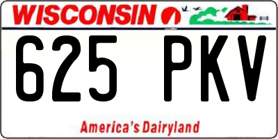 WI license plate 625PKV