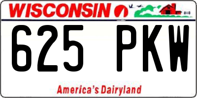 WI license plate 625PKW