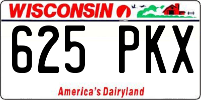 WI license plate 625PKX
