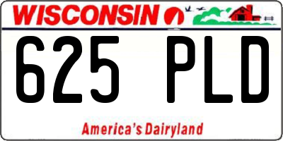 WI license plate 625PLD
