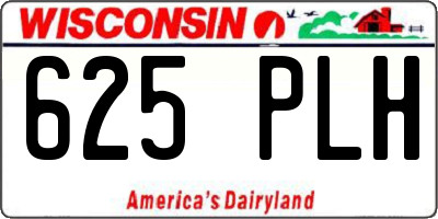 WI license plate 625PLH