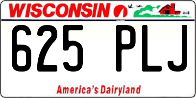 WI license plate 625PLJ