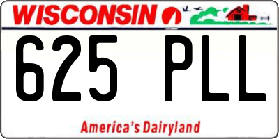 WI license plate 625PLL