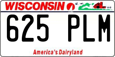 WI license plate 625PLM