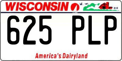 WI license plate 625PLP