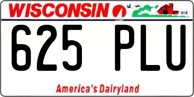 WI license plate 625PLU