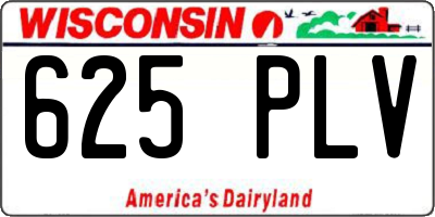 WI license plate 625PLV