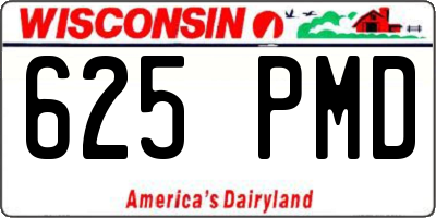 WI license plate 625PMD