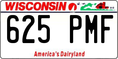 WI license plate 625PMF