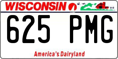 WI license plate 625PMG