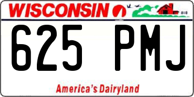 WI license plate 625PMJ