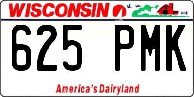 WI license plate 625PMK